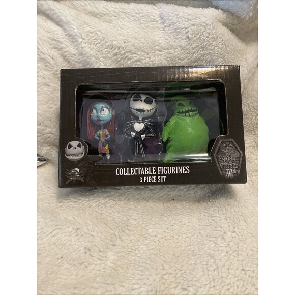 Tim Burton’s The Nightmare Before Christmas 3 Piece Figurine Set New - Picture 1 of 2